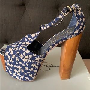Jessica Simpson platform open toe heel..